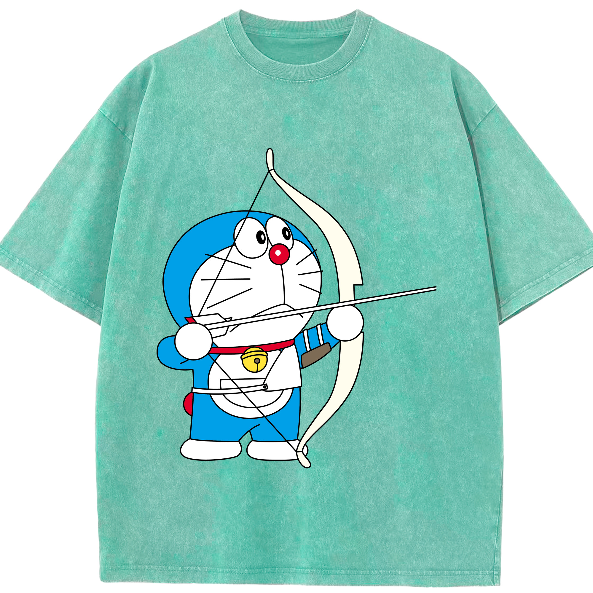 （画像用） ドラえもん Doraemon 綿100% ヴィンテージ風 半袖Tシャツ（フロントプリント）